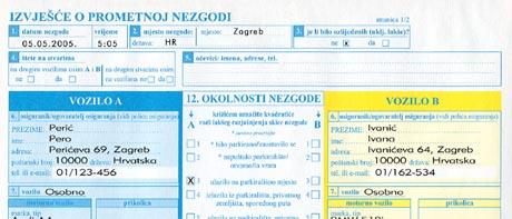 Tko ne želi Europsko izvješće o nezgodi?